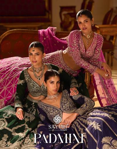  PADMINI BY SAYURI DESIGNER SILK  LEHENGA CHOLI WHOLESALER IN INDIA